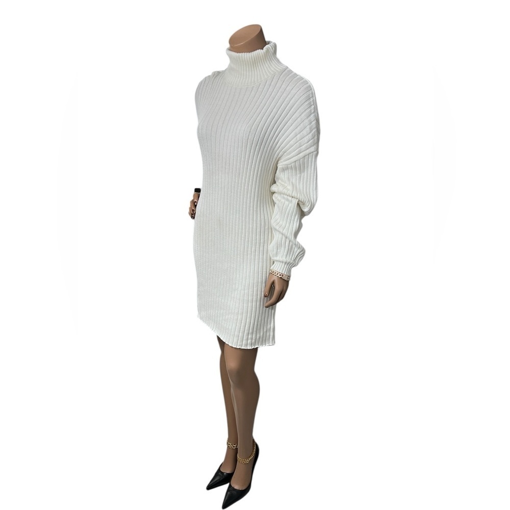 Forever 21 Cream Turtleneck Sweater Dress☑️ - Picture 7 of 8